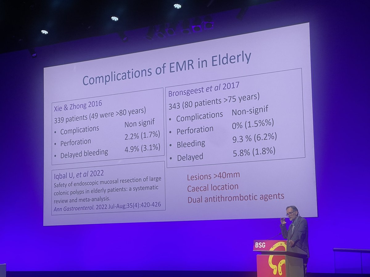 drmanmeetm's tweet photo. Really important topic of therapeutic colonoscopy in the older age group - a weekly conundrum in our #polypMDT
Charlson score helps risk stratify, counsel and consent is a ‘process’ & as always treat the patient not the #polyp P O’Toole S Sarkar #BSG2023 https://t.co/T4Rg3yfnMk