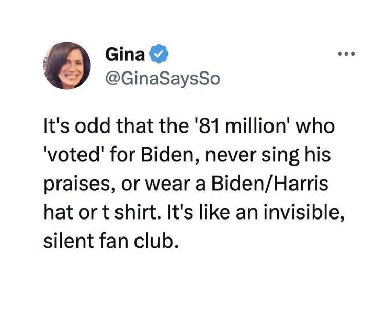 That because we're not in a cult of dumbasses