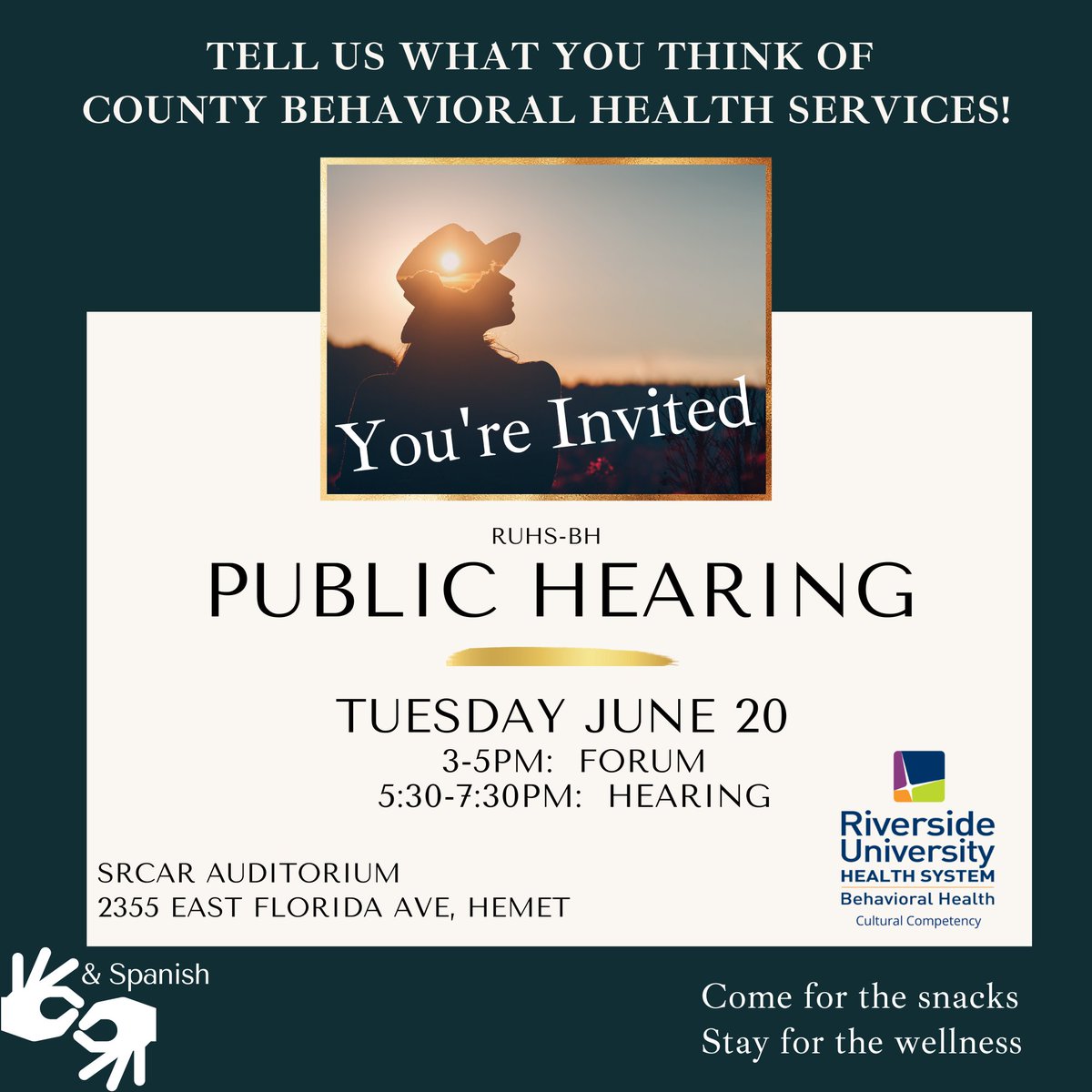 BasiliskDocile's tweet photo. It happens tonight in Hemet!

 #ruhsbh 
#MentalHealthMatters 
#DeafFriendly
#DisabilityTooWhite https://t.co/A2VpuXROap