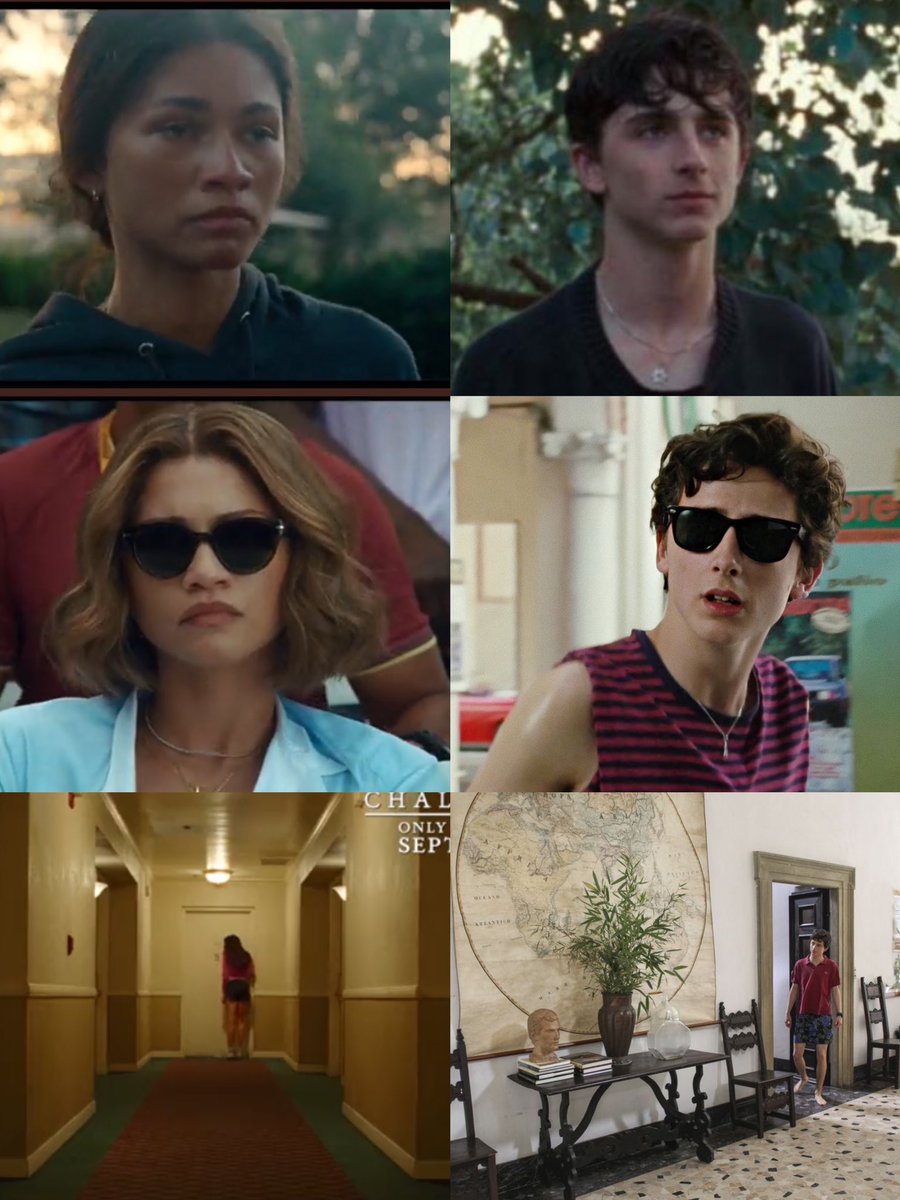 zendaya and timothée chalamet in ‘challengers’ and ‘call me by your name’ by luca guadagnino