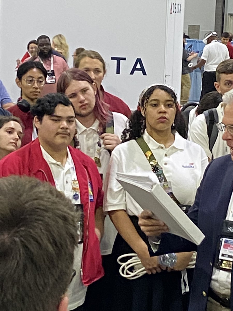 Meredith and Daniel are ready for their cyber security competition at the National SkillsUSA competition. <a href="/GIPublicSchools/">GIPS</a> <a href="/GishActivities/">WearPurple...BeGold</a>