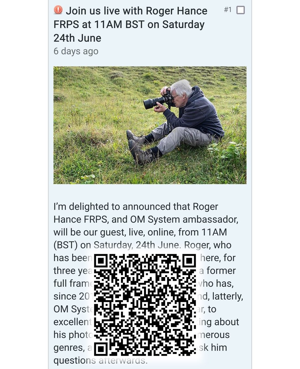 egroupuk's tweet photo. If you are an  #olympus or #omsystem #microfourthirds photographer, discover the Olympus/OMSystem E-Group community, we've been going for 16 years! And this Saturday we're welcoming OM System ambassador Roger Hance as our online guest.. https://t.co/AIq48A8NRh https://t.co/PU1yJ16wIo