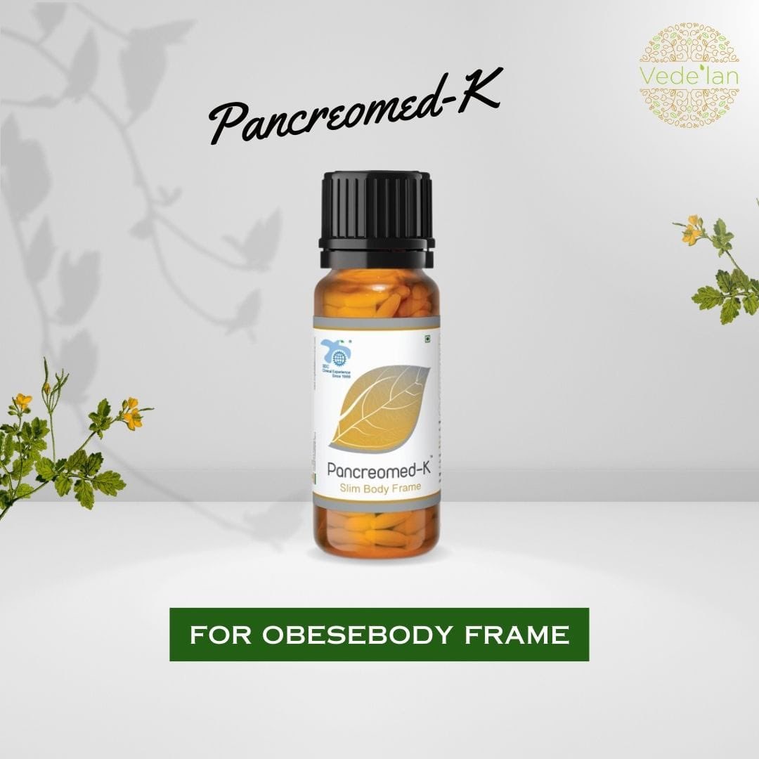 The advantage of using Pancreomed-K is that it can help improve the digestion of fats, proteins, and carbohydrates in individuals.

#vedelanherbage #vedelanmedicine #ayurvedicmedicine #ayurvedica #medicine #obesity #obese #obesetofit