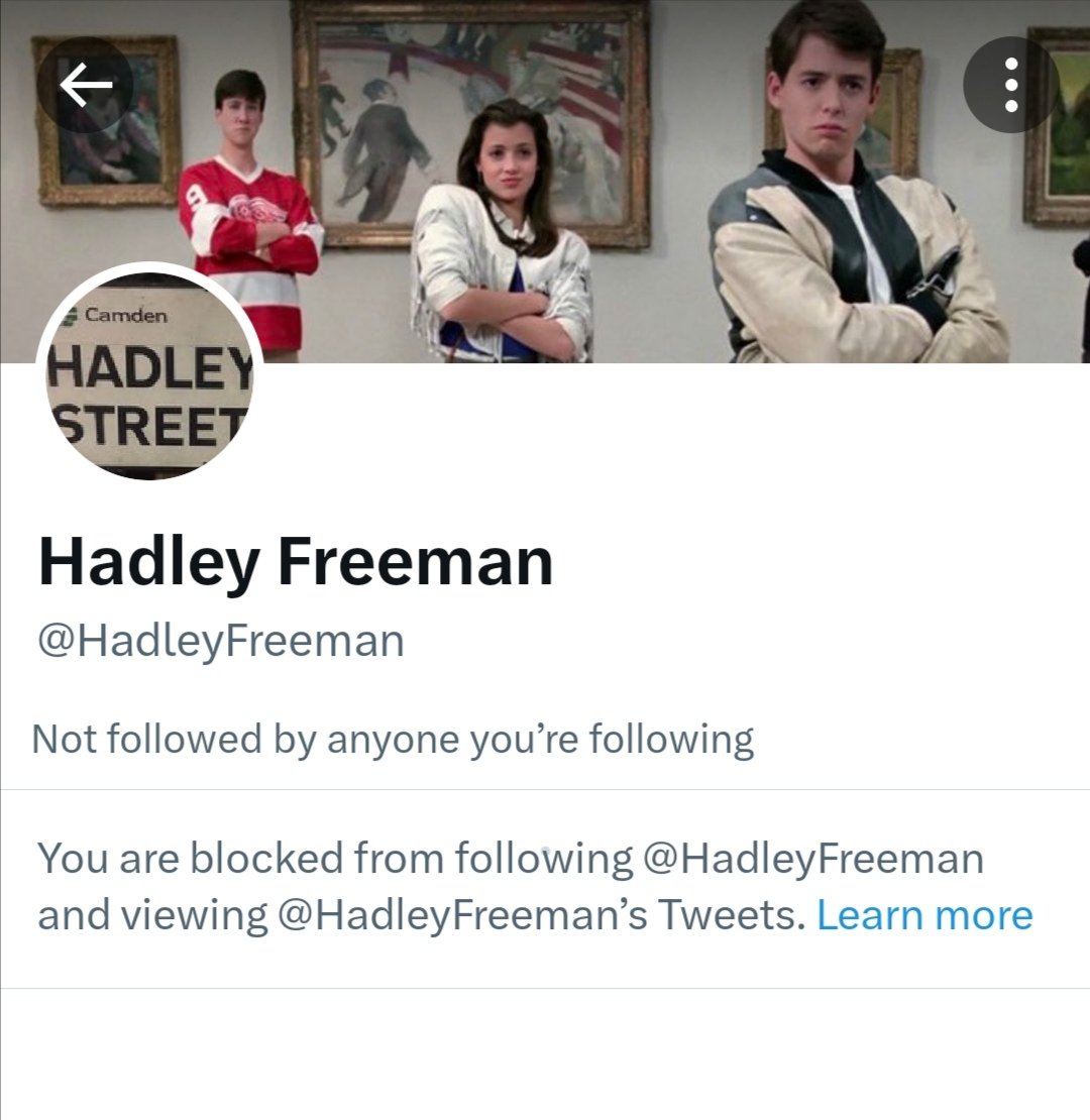 AWOLThinkTank's tweet photo. Oh no. Slightly gutted my genuine praise was misconstrued as sarcasm or something! Please unblock me @hadleyfreeman! https://t.co/sRf16B0Ie3