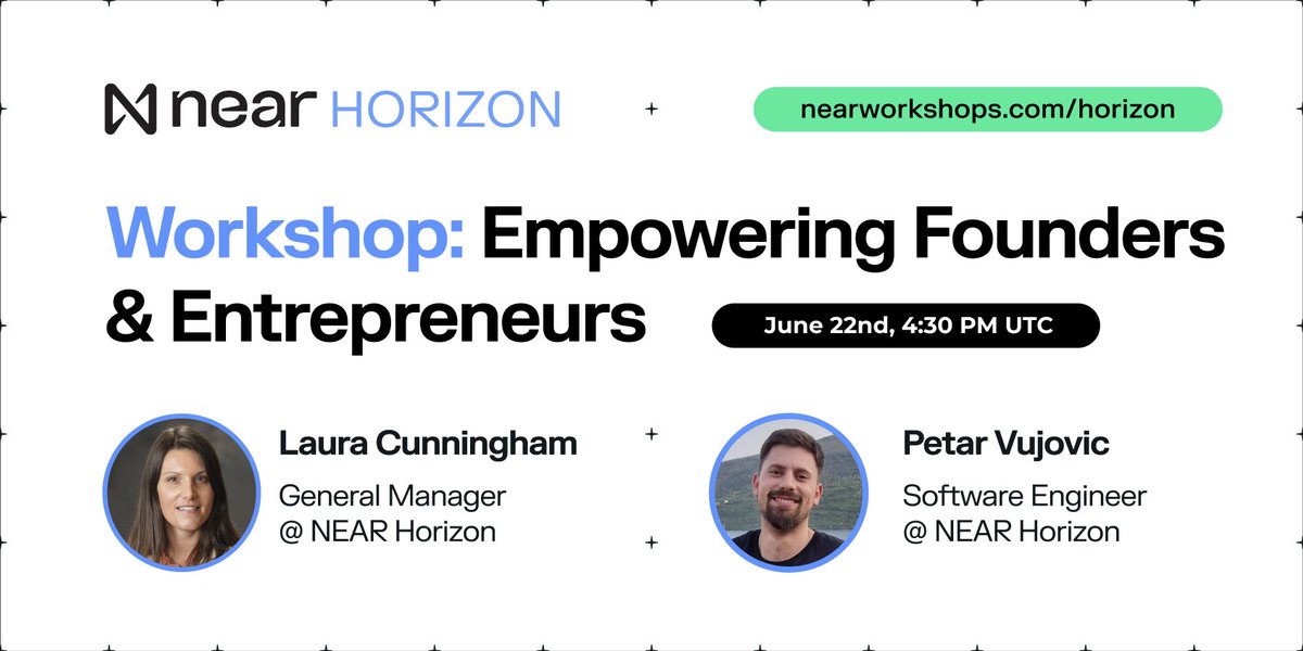 Psst, hey, Builders, Founders, Entrepreneurs, this one's for you ❤️ 

Check out the upcoming #NEARHorizon Workshop with the Horizon Team and get ready to unpack the one-stop platform that connects the dots to deliver seamless collaboration and growth.

nearworkshops.com/horizon