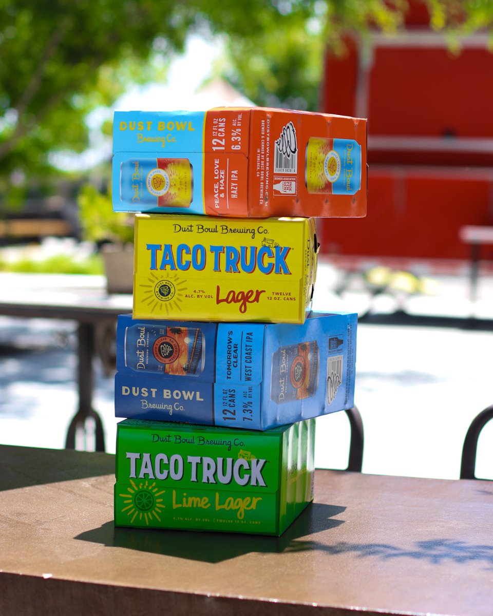 dustbowlbrew's tweet photo. DEAL ALERT ‼️

All summer long, get your favorite 12 packs for only $18! 🍻

Offer valid on all 12 packs in taprooms only through September 4th.

#dustbowlbrewing #dealalert #craftbeer #12packs https://t.co/BOthVc9SRh