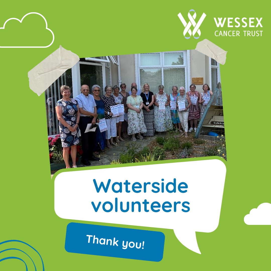 #VolunteersWeek might have ended a little while ago, but that isn't going to stop us from celebrating this lovely lot is from our Waterside cancer support centre - the work and dedication they put into the charity can't be contained to just one week! wessexcancer.org.uk/.../volunteer-…