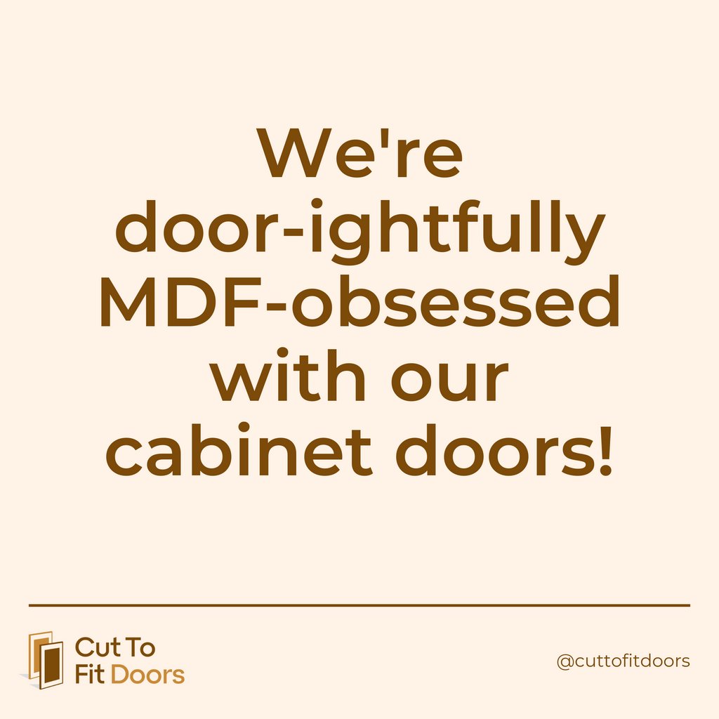 Bringing magic to your kitchen, one door at a time! ✨ 'We're door-ightfully MDF-obsessed with our cabinet doors!' Transform your space with our made-to-size doors. #MDFDoors #InteriorDesign #doors #HomeAmbiance #homeimprovement #woodworking #MDFCabinetDoors #DIY #CutToFitDoors