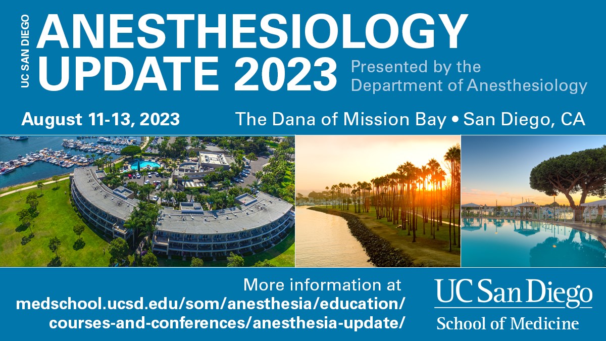 At this year's Anesthesiology Update, Dr. Mark Greenberg will be presenting on ' Stay out of Trouble Peds Pearls for the Non-Pediatric Anesthesiologist.'

Follow this link for more information and to sign up for the Update: medschool.ucsd.edu/som/anesthesia…

We can't wait to see you all!