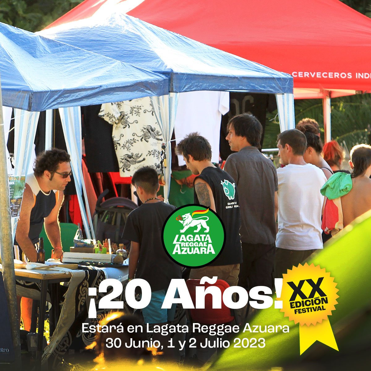 ¡¡Lagata Reggae cumple 20 años!! Apúntate a la celebración!
Conciertos, Acampada, Mercadillo, Actividades del 30 de Junio al 2 de Julio.
Abono completo 35 € lagatareggaefestival.com/entradas
#azuara #campodebelchite #zaragoza #lagatavajunto #reggaefestival #reggaevibes #reggaemusic