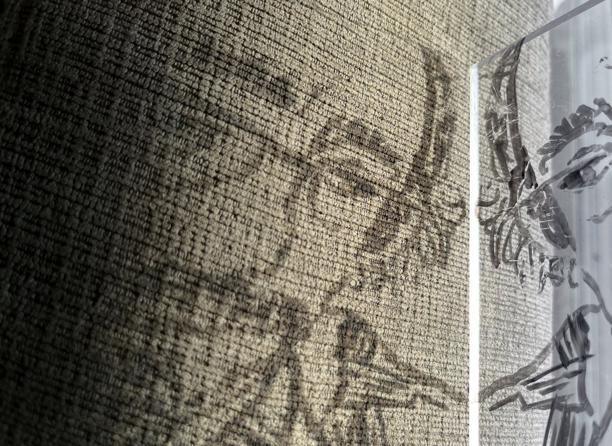 botts_jeremy's tweet photo. A couple marker drawings on plexiglas made as examples for my Summer Institute students @WheatonCollege #markerdrawing #selfportrait #autoritratto #artatwheaton #inpraiseofshadows #junichirotanizaki #drawing #transparency #WCSI #mywheaton https://t.co/p6ukekPQw3
