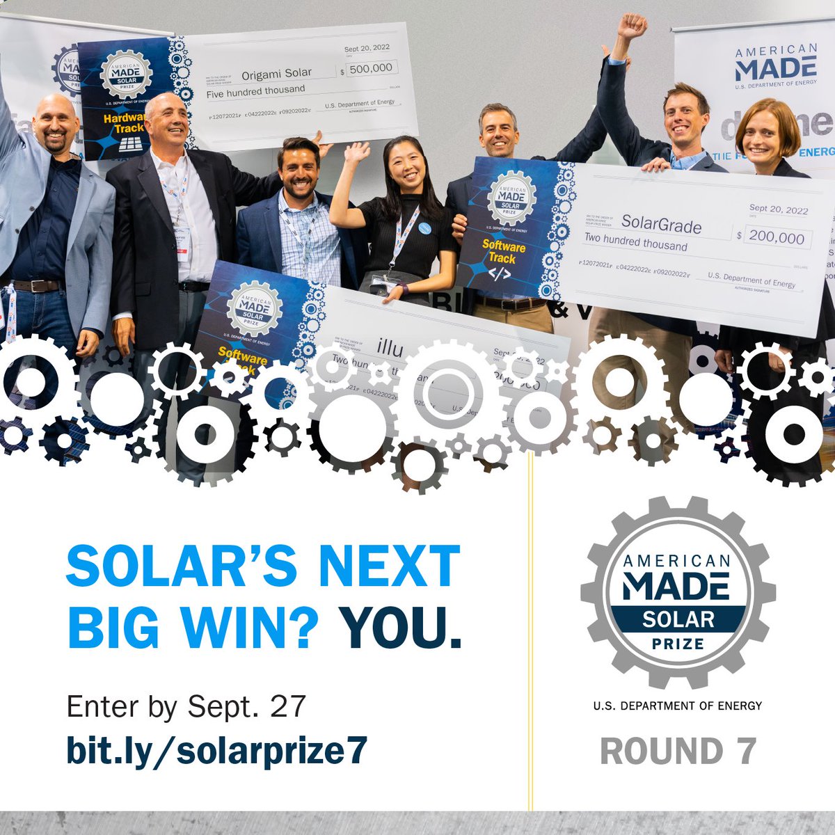 🗞 Big news: Round 7 of the #AmericanSolar Prize is now open, and the prize pool is bigger than ever! Curious about competing for part of $4.2M? Follow the prize to find out how to get involved and to stay in the know about upcoming deadlines: herox.com/solarprizeroun…