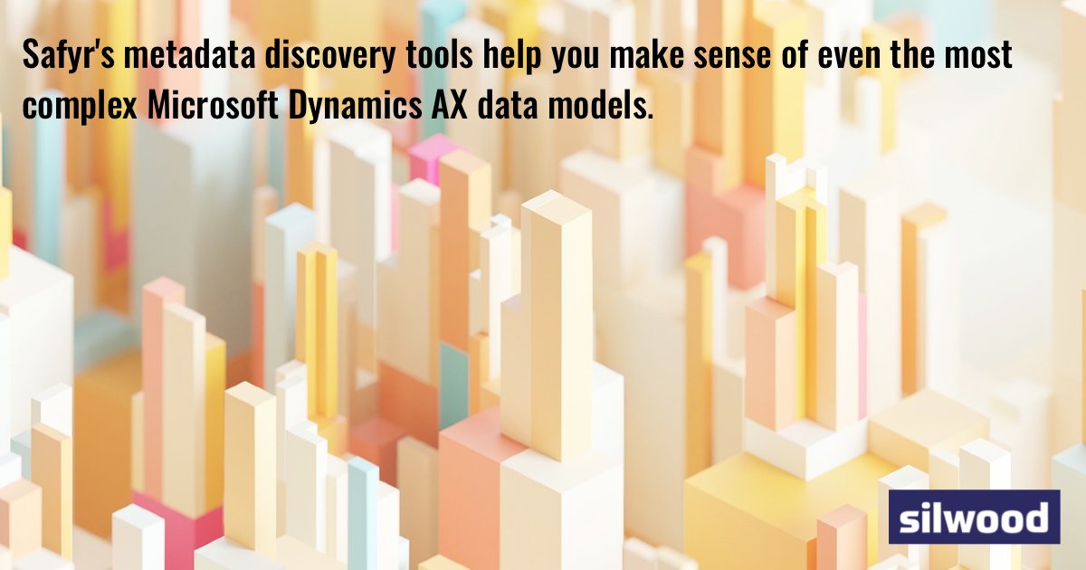 Safyr's metadata discovery tools help you make sense of even the most complex Microsoft Dynamics AX data models. #MSDynamics ow.ly/Vw8v50Nlm7Z