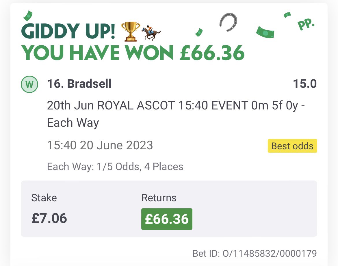 fin_fpl25's tweet photo. @AndyRobsonTips First Time horse betting and your cheat sheets are making me serious money love it lad💰💰 https://t.co/8vLhT7kQRN