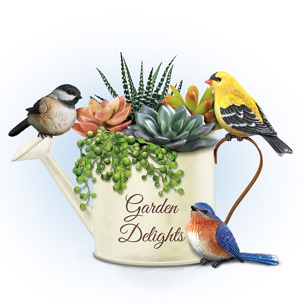 PicsNFlics's tweet image. Add a touch of natural-looking greenery and sweet songbirds to any room in your home with this lovely Bradford Exchange piece. You'll see a sculpted bluebird, tiny chickadee and a lovely goldfinch resting on a classically-designed sculpted watering can. 

🐦🌿🐦🌱🐦