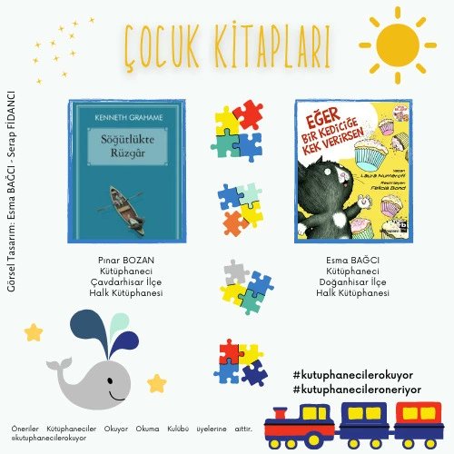 📍Kütüphaneciler Okuyor Okuma Kulübü üyeleri kütüphaneciler bu hafta Çocuk Kitapları okuyor ve öneriyor. Keyifli okumalar dileriz. 

#kutuphanecilerokuyor 📚
#kutuphanecileroneriyor