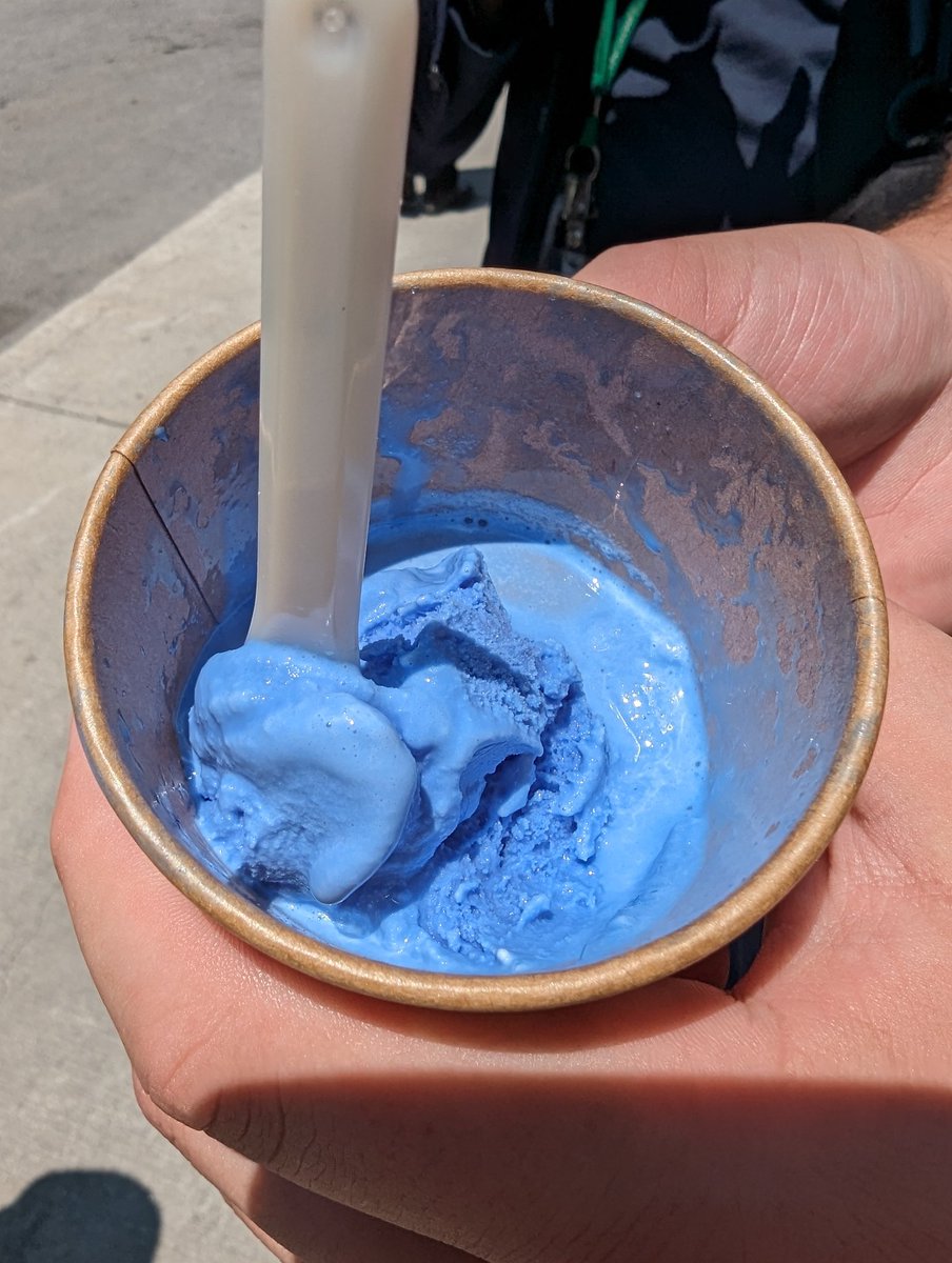 It's a blue-tiful day for #TeamBluesky ice cream! Celebrating 20 years in business on the 20th! Come join us at O'Connor!  #BSG20 @blueskygroup @ysb_bsj @susansmithott @TBarberOtt
