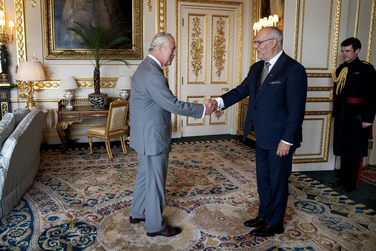 The King received The President of the Republic of Estonia at Windsor Castle this morning.