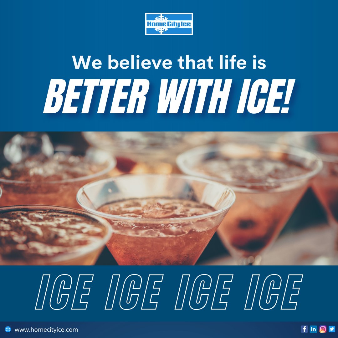 HomeCityIce's tweet image. At Home City Ice, we believe that every moment is better with ice. 🥂

That's why we are committed to providing the highest-quality ice to our customers. 🧊

▶️ Order yours today homecityice.com/new-customers/ 

#BetterWithIce #SimplePleasures #QualityIce #HomeCityIce