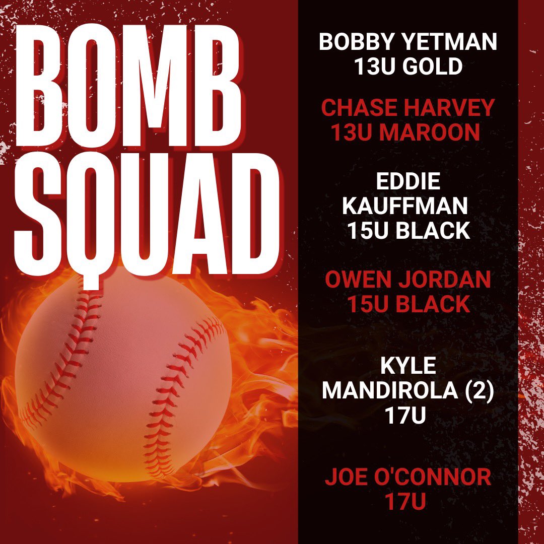 This weekend’s Bomb Squad! Let’s go boys!! 💥💥💥