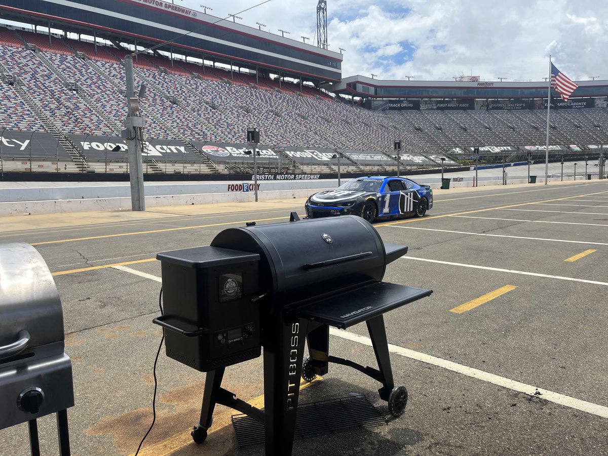 Testing ⁦<a href="/ItsBristolBaby/">Bristol Motor Speedway</a>⁩ putting our ⁦<a href="/PitBossGrills/">Pit Boss Grills</a>⁩ smoker to work.  6 beer can chickens. Today    Tomorrow we are having brisket.  The ⁦<a href="/TeamTrackhouse/">Trackhouse Racing</a>⁩ boys are eating good