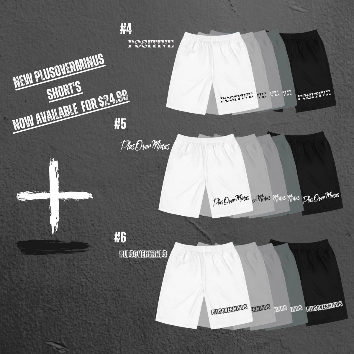 PlusOVERMinus_'s tweet image. Short’s now available in 5 different color &amp;amp; sizes for $24.99 + shipping. More color options will be available later this week , shop now at PlusOverMinus.com #PositiveClothingLine #PositiveOverNegative #PlusOverMinus