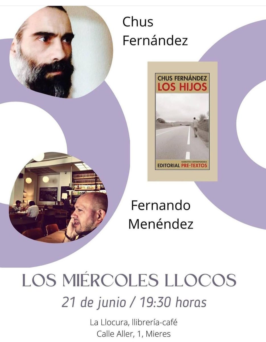 PreTextosLibros's tweet image. Miércoles 21 de junio en Mieres, presentación de 'Los hijos', de @ChusFernandez74. Será a las 19:30h en @lallocura 

#pretextos #mieres #narrativa