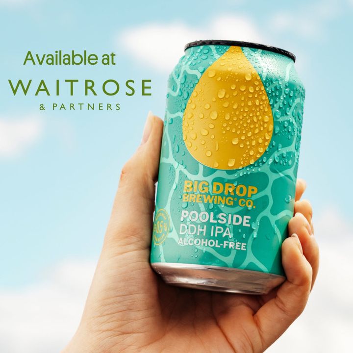Craving a mid-week beer? Get yourself over to @waitrose where our Pool Side IPA is 4 for £5! 🍻 #goongobig #midweekbeers #waitrose #hangoverfreeclub #tuesday #bigdropbrewco