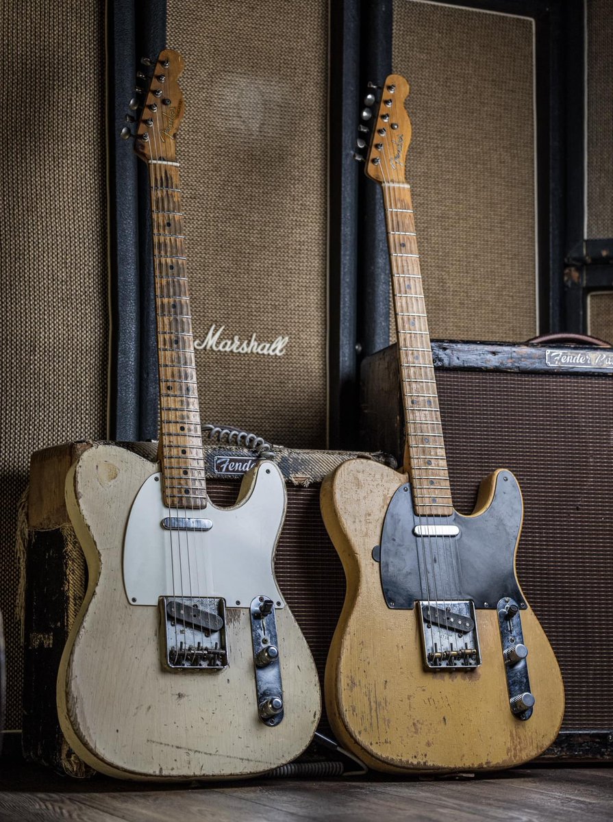 #TeleTuesday 1955 & 1953 Fender Telecasters #guitar #Fender #Telecaster
