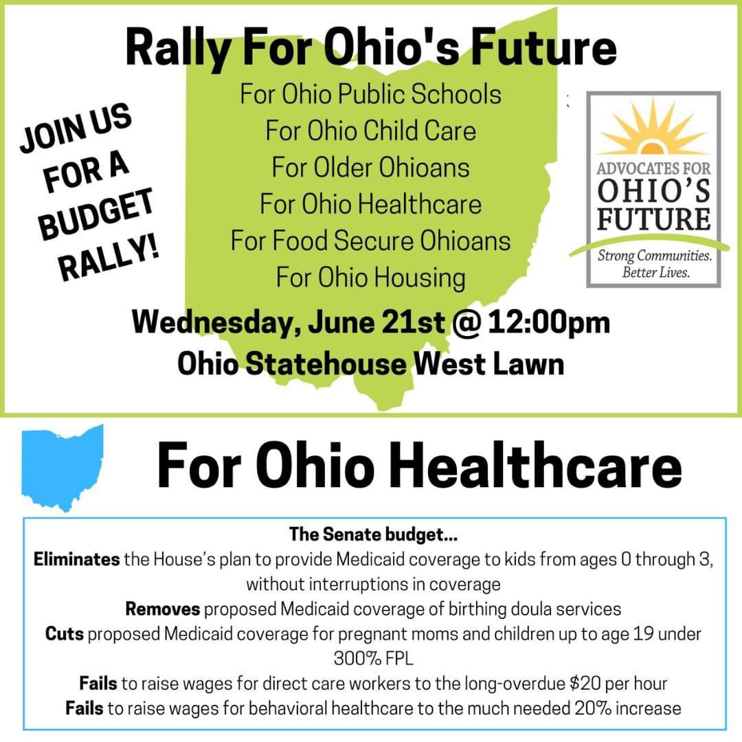 NASW Ohio and other advocates have been advocating for 20% Medicaid reimbursement rate for providers. This was not reflected in the Senate budget as passed but we still have a chance to advocate for more funding for salaries while the budget is in conference committee. ⬇️