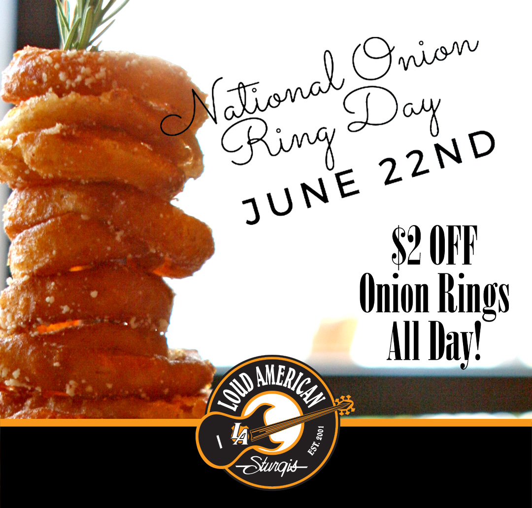 $2 off onions rings for National Onion Ring Day on Thursday!
-
#loudamerican #getloud