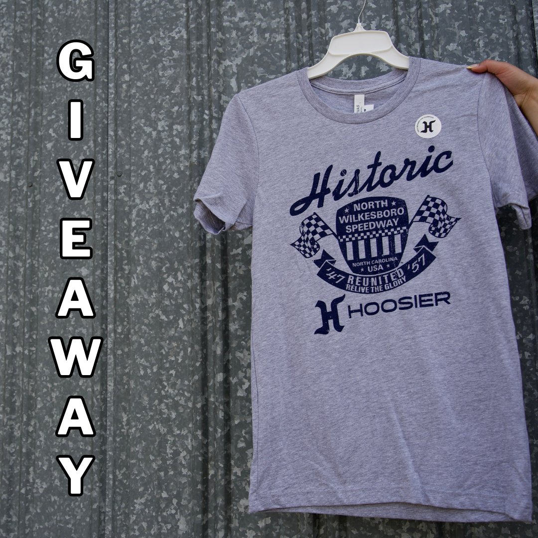HoosierTire's tweet image. Still thinking about the North Wilkesboro comeback? Us too! 🔥 We are giving away our North Wilkesboro T-Shirt to 1 lucky fan! 

How to Enter:
1. Retweet this post
2. Follow @hoosiertire

Giveaway ends Friday 6/23 @ 11:59pm EST and the winner will be announced on Saturday 6/24