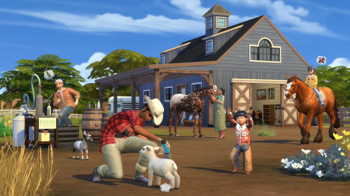 SimMattically's tweet photo. The Sims 4 Horse Ranch Expansion Pack - screenshots: https://t.co/nQXYh96jPa