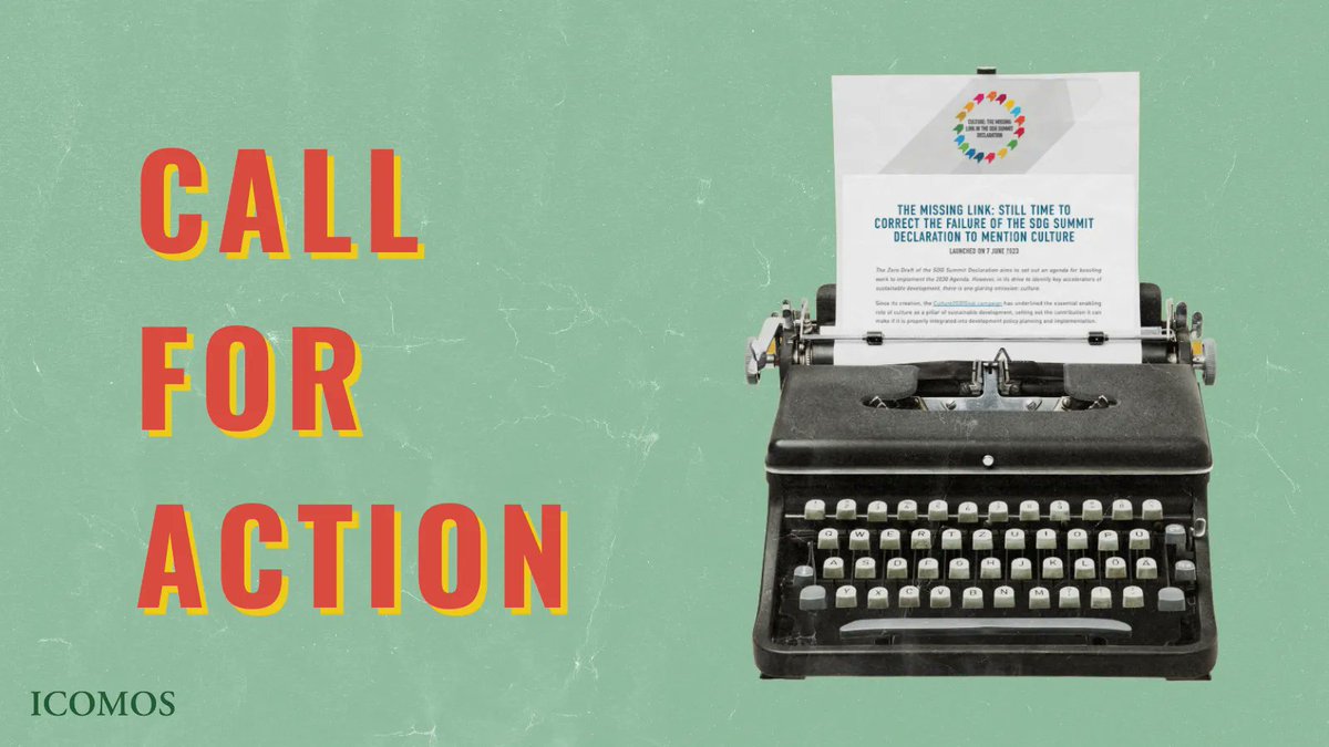 🚨 Once again, the transformative role of culture is overlooked by the #UN in the #SDGs 🚨 

As a founding member of the #Culture2030Goal campaign, ICOMOS urges national governments and the intl community to explicitly recognise #culture in the SDGs♻️ 

📄 buff.ly/3PuiIA2