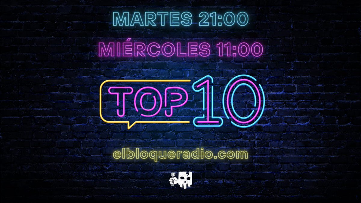 elbloqueradio's tweet photo. 🔝 Hoy, a las 21:00 hs. los esperamos con un nuevo programa de Top10, a cargo de @MJavote.

Recuerden escrollear hacia abajo en nuestra web para encontrar el canal.

¡Los esperamos!      

https://t.co/hPRWcrN1UL https://t.co/GzoNa7lkGt
