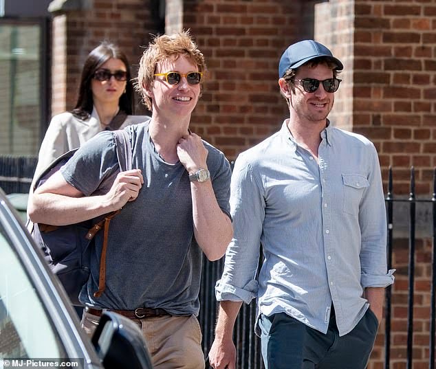 Recently: Andrew Garfield and his friend Eddie Redmayne enjoy a giddy meet-up in London 😍💙