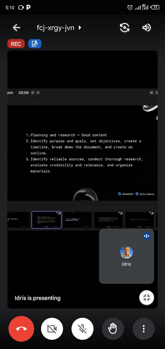 lil_black_p's tweet photo. Week 2 of writetech boot camp @zaycodes
Today, i learnt about the importance of audience analysis in technical writing
And one key point I took from @olanetsoft was
"Treat content as a product and you will never regret it" π
#WriteTech
#TechnicalWriting
#WriteTecher
#WriteTech2 https://t.co/O8qoJv9cCo