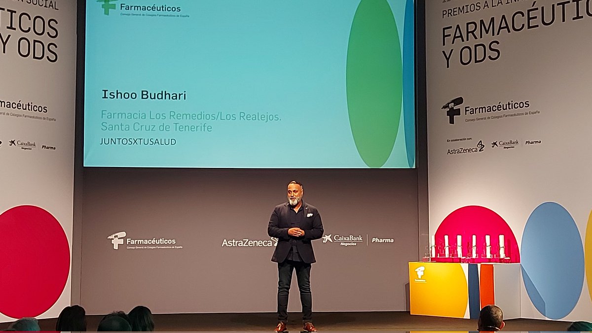 .<a href="/ishoobudhrani/">Ishoo Budhrani</a> farmacéutico adjunto de farmacia comunitaria en Santa Cruz de Tenerife, expone el proyecto <a href="/JuntosXTuSalud/">JuntosXTuSalud</a> juntosxtusalud.com 
#FarmacéuticosyODS #FarmaciaSocial