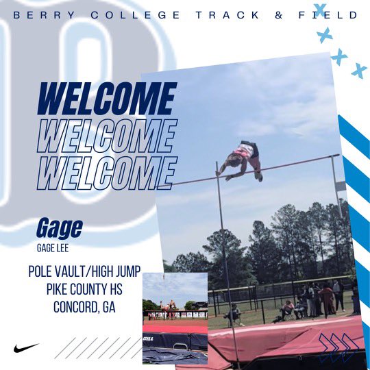 Last year, our 4 Men’s Vaulters went 2-3-4-6 at Conference and were the #2 ranked PV group in NCAA D3. All SO and FR. So let’s add two more Incoming 14’ guys to the group why don’t we? 
Starting off today’s introductions with Gage Lee who will also be playing 🏈!#WeAllRow