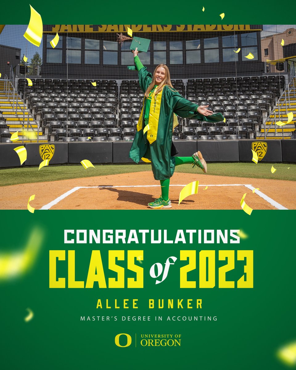 Oregon Softball (@oregonsb) on Twitter photo Congratulations to our 2023 softball graduates!
🎓 <a href="/Allee_Bunker/">Allee</a>
🎓 <a href="/Katelynhoward04/">Katelyn Howard</a>
🎓 <a href="/terramcgowan11/">terra mcgowan</a>
🎓 <a href="/ky_morris01/">Kyla Morris</a>
🎓 <a href="/karissa_ornelas/">karissa ornelas</a>
🎓 <a href="/WongVallery/">Vallery Wong</a> (earned her degree, but back for a fifth year next spring!)
#GoDucks | #Version5 Congratulations to our 2023 softball graduates!
🎓 <a href="/Allee_Bunker/">Allee</a>
🎓 <a href="/Katelynhoward04/">Katelyn Howard</a>
🎓 <a href="/terramcgowan11/">terra mcgowan</a>
🎓 <a href="/ky_morris01/">Kyla Morris</a>
🎓 <a href="/karissa_ornelas/">karissa ornelas</a>
🎓 <a href="/WongVallery/">Vallery Wong</a> (earned her degree, but back for a fifth year next spring!)
#GoDucks | #Version5