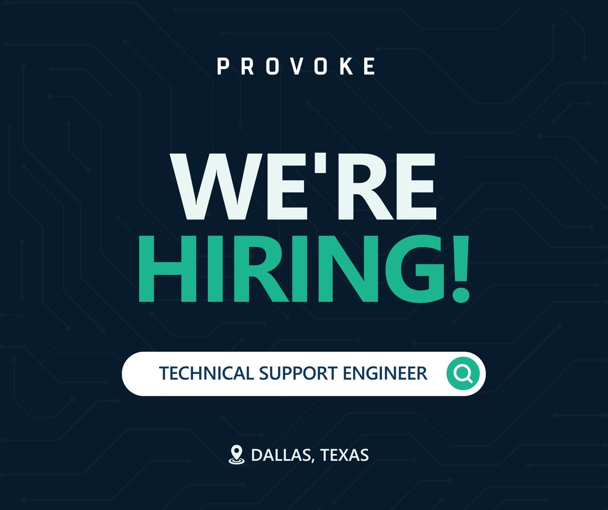 PrvkeSolutions's tweet image. Provoke is hiring! We’re searching for a Technical Support Engineer with expertise in MS Azure, SharePoint, SQL Server, and Microsoft Modern Workplace. 

Apply here: provoke.bamboohr.com/careers/73

#DallasCareers #DallasJobs