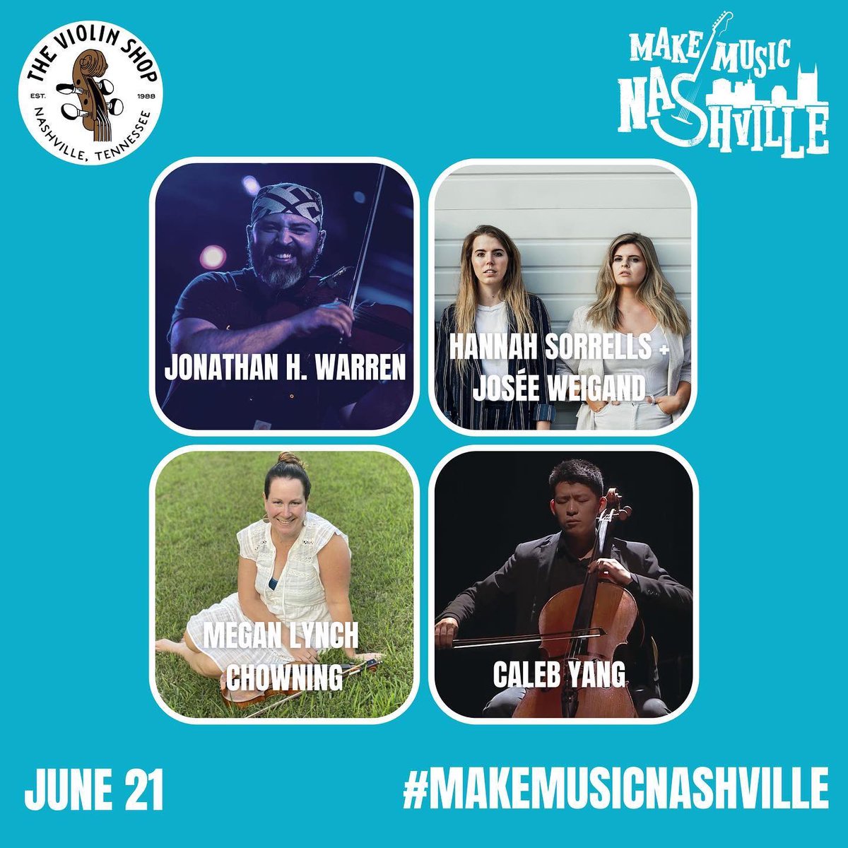 New #MakeMusicNashville venue! Our friends at <a href="/TheViolinShop/">The Violin Shop</a> are joining us for #MakeMusicDay and have put together one fantastic afternoon of music. Swing by the shop tomorrow between noon-4:30 p.m. and join us all day to celebrate the summer solstice! makemusicnashville.org