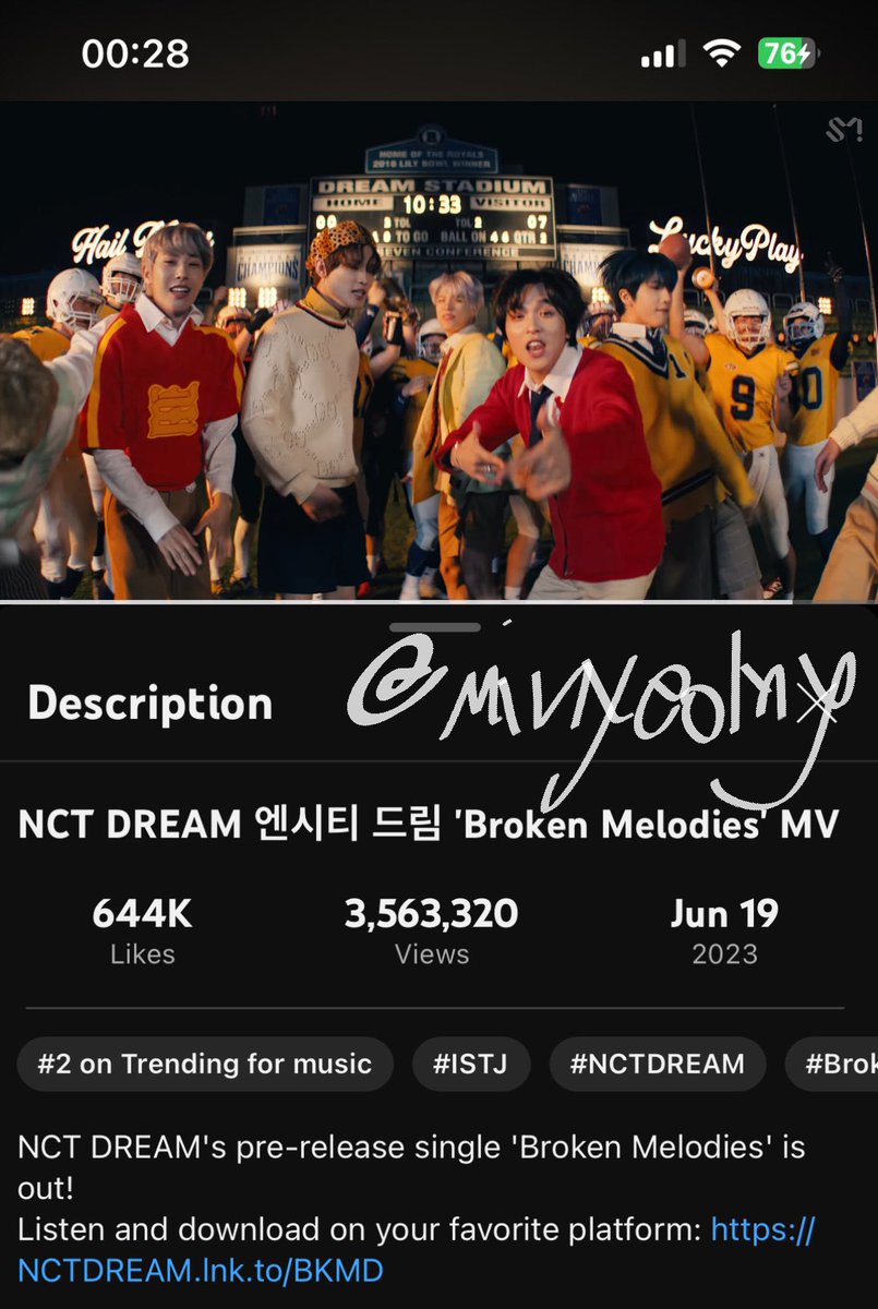 💔🎶 BROKEN MELODIES STREAMING CHAIN 💔🎶

🔗 youtu.be/2R_S5TgDWMY

ขออนุญาตแท็กนะคะ 🙇🏼‍♀️
@PP_3099jdh <a href="/hylimkna/">𝑚𝑘𝑛𝑎🐰🐱♡</a> <a href="/gagunanajam/">biti</a> <a href="/wednesdec_/">yvés</a>  <a href="/jjjspnm/">js's my babe (slow)</a> 

BROKEN MELODIES OUT NOW
#BrokenMelodiesBy7DREAM
#드림만의_청춘_브로큰멜로디스
#NCTDREAM_Broken_Melodies