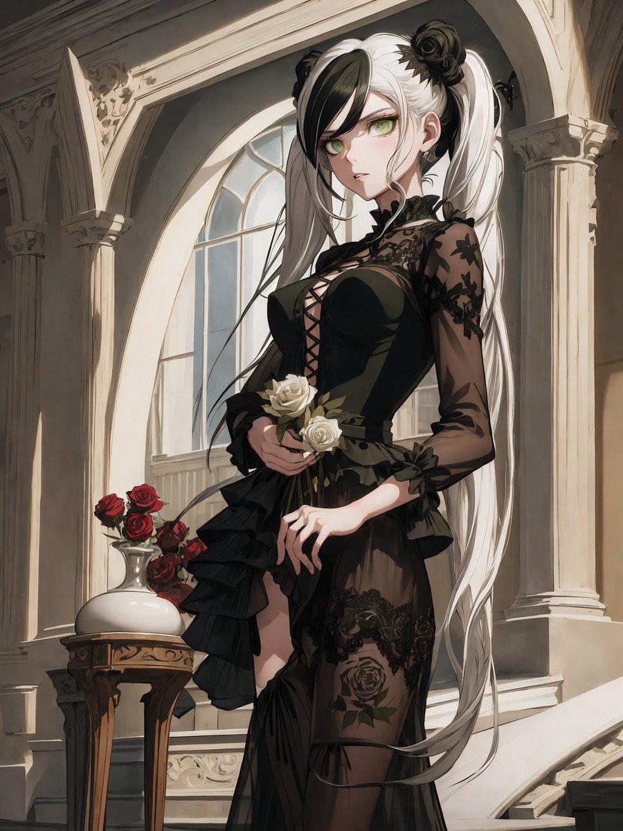 RubyBaronVT's tweet image. A delicate rose rests in the halls of the palace! @yodayo_home #AIart #AnimeAIart #AIイラスト #YodayoAI #Anime