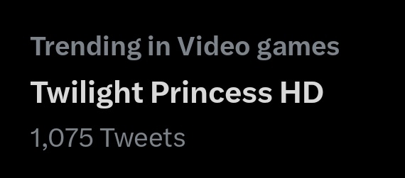 twilight princess starts trending more every time a nintendo direct is coming up because we're so desperate for it on switch is so real