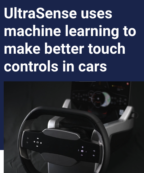 UltraSenseSys's tweet photo. Did you know: #ML and #AI are part of our Human Machine Interfaces for modern vehicles? This article by @deantak of @VentureBeat explains the tech behind the sleek driver experience #HMI #Automotive  https://t.co/sA7vz6VVtD https://t.co/Tv8L7y7uiQ