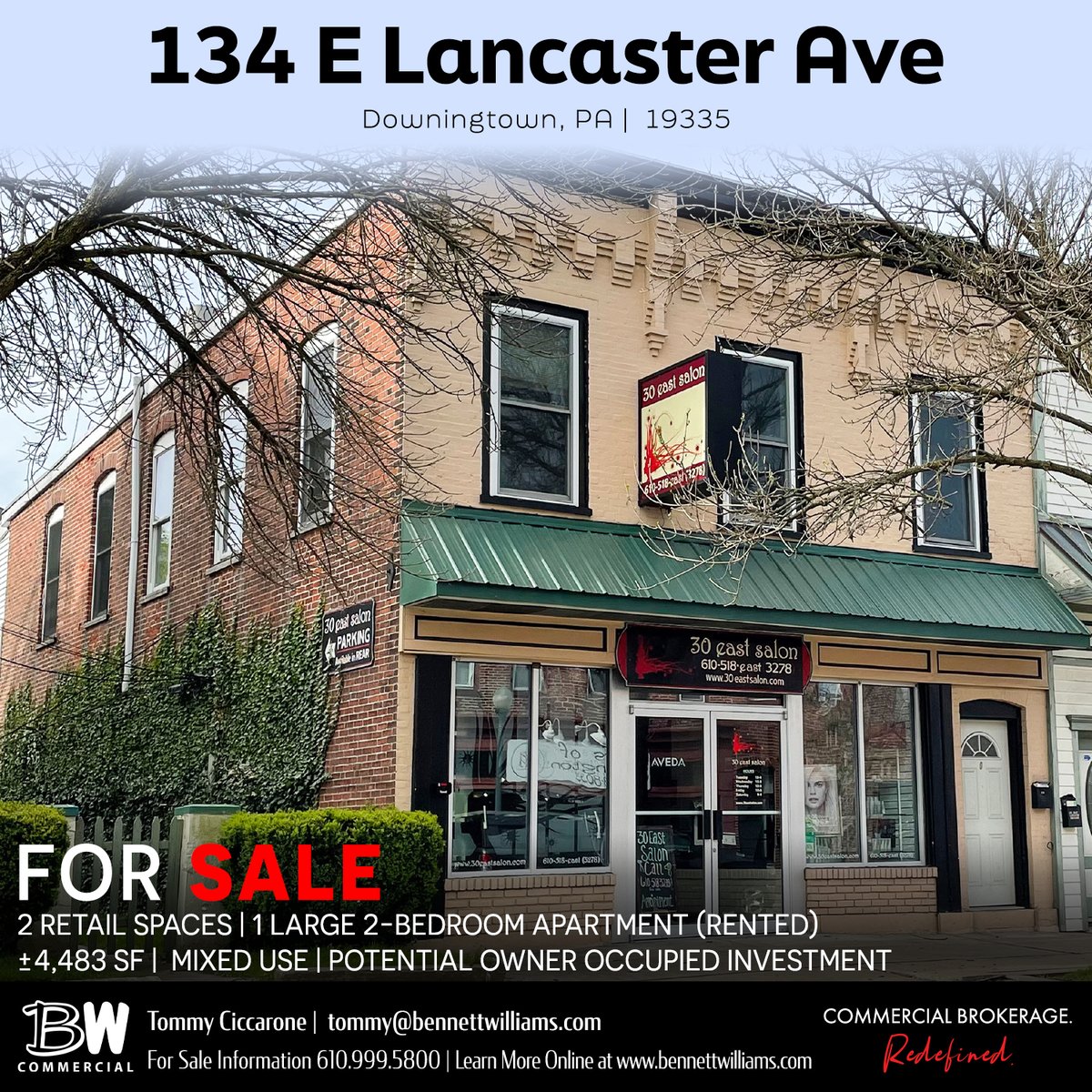 💥 New Listing 💥
📍 Location: Downingtown, PA
🏗 Property Type: Mixed-Use
💵 For Sale

🔗 tinyurl.com/mr2c6th4

#ForSale #MixedUse #Retail #CRE #BennettWilliamsCommercial