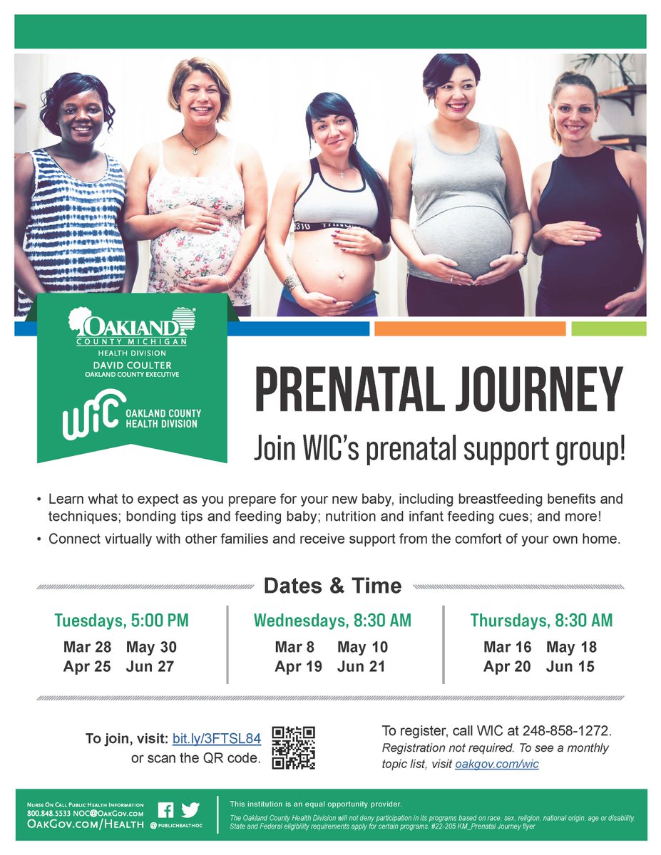 If you are pregnant and interested in breastfeeding, join #WIC at Prenatal Journey. Receive support and connect with other families! Click link to join: bit.ly/3CoJO4g