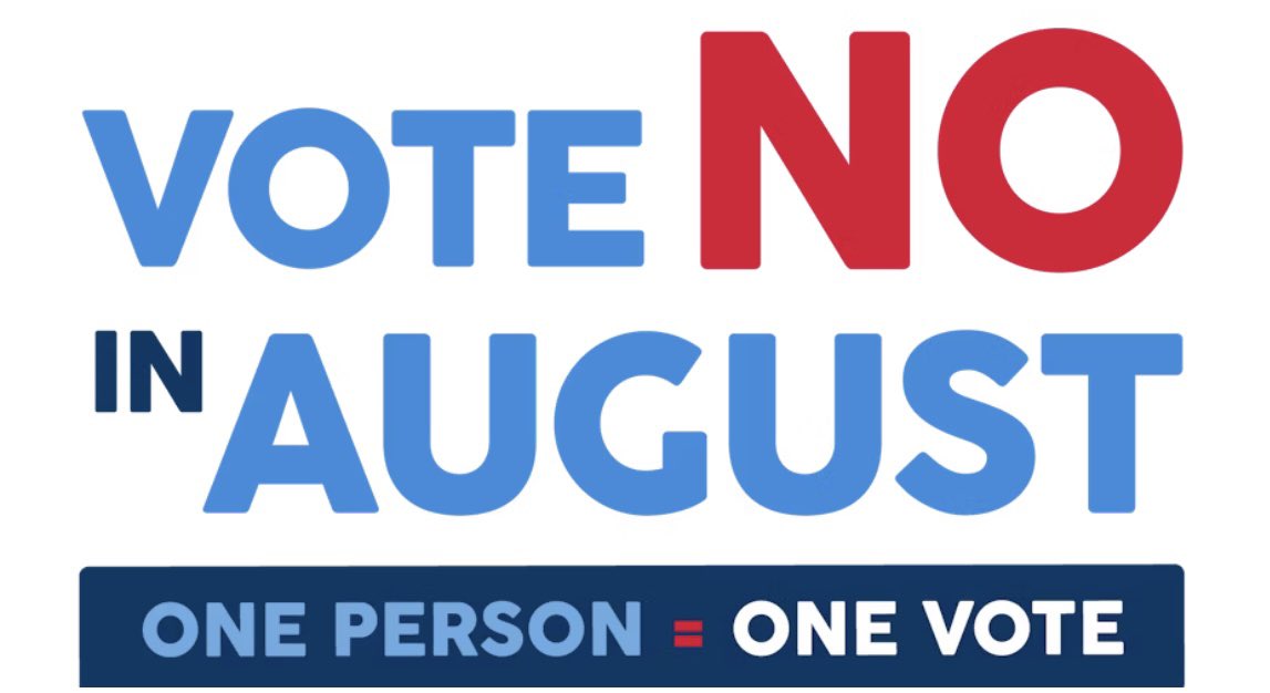 If ISSUE 1 passes on August 8th, 40% of the VOTE- a MINORITY- can BLOCK a woman’s ACCESS to MISCARRIAGE CARE, IVF, and other FERTILITY CARE. A MINORITY can FORCE 10 year old RAPE VICTIMS to give birth.

VOTE NO on AUGUST 8th to PROTECT CITIZEN INITIATIVES and MAJORITY RULE.