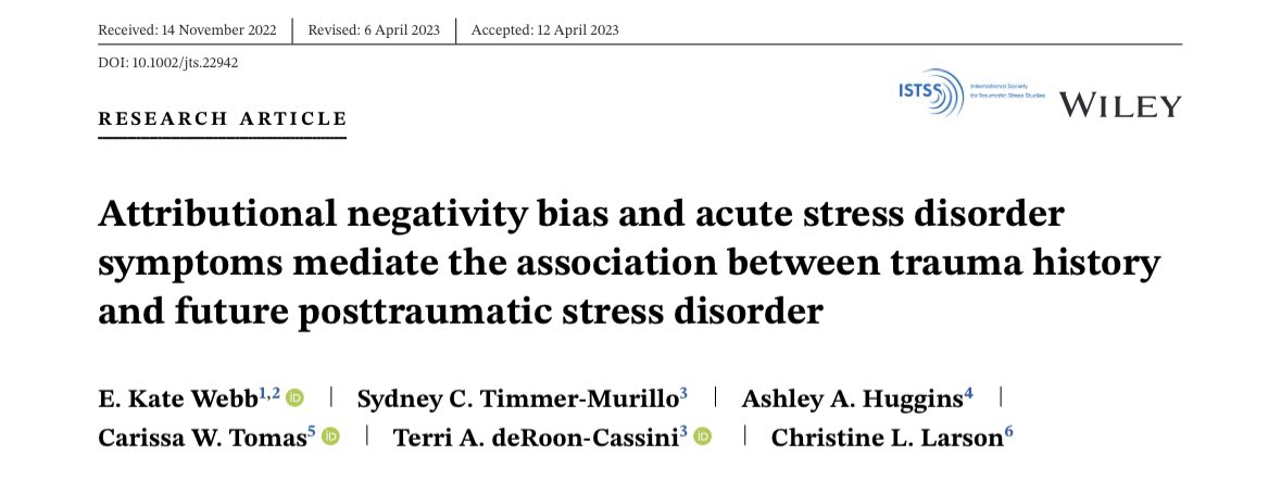 As lifetime trauma increases, risk for future PTSD also increases. But is there a modifiable factor linking the two??

‼️ our new <a href="/MilwaukeeTrauma/">Milwaukee Trauma Outcomes Project</a> paper did a deeper dive into the relationship between trauma history and new onset PTSD. 

doi.org/10.1002/jts.22…
